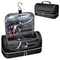 Travel Carrying Case Compatible with Dyson Airwrap Flexstyle/Shark Flex Fushion and Attachments, Portable Storage Bag for Hair Styling Tools with Metal Hanging Hook, Black (Bag Only)