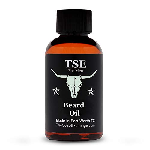 TSE for Men Beard Oil - Beach Bum Scent - Hand Crafted 2 fl oz / 60 ml Deep Conditioner, Nourishing Softener, Natural Ingredients, Stop Itching, Made in the USA.