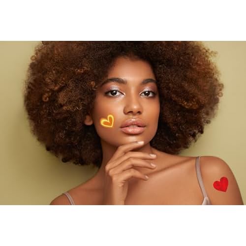 Y&C TENCOB Heart Temporary Tattoos | valentines day tattoos temporary Kids Teenages Women,Wedding Love Confession Couple Bridesmaid Party Temporary Stickers Tattoos Sticker for Boys Girls