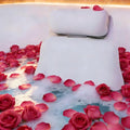 Upgraded Silicone Bath Pillow, 4D Press Inflatable Airbag and Non-Slip Large Suction Cups, Adjustable Head Neck and Back Support, Comfortable Luxury Bath Pillows for Tub, Bath Spa Accessories White