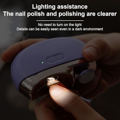 Electric Nail Clipper, New 2 in 1 Automatic Nail Trimmer, ElectricNail with Polishing, Manicure Set Multifunctional Nail Trimmer for Baby, Kids, Adults, Seniors (Pink)
