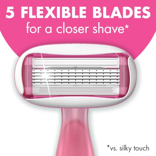 BIC Soleil 5 Escape Women's Disposable 5 Blade Razors, Vanilla and Berry Scented Handles, Comfort Shield, 2-Pack