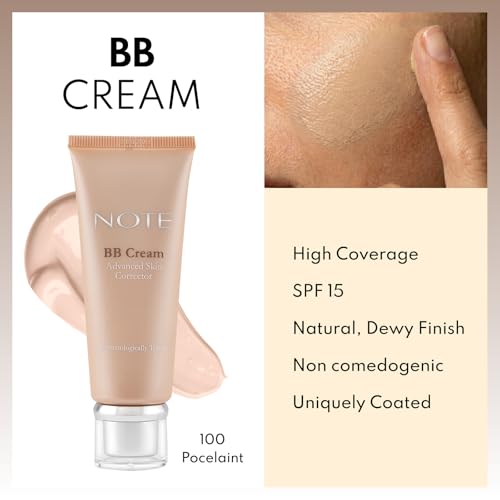 NOTE BB Cream SPF 15 - Tinted Beauty Balm Cream with Vitamin E - Hydrating Foundation Makeup for Lasting Natural Finish - 100-1 oz
