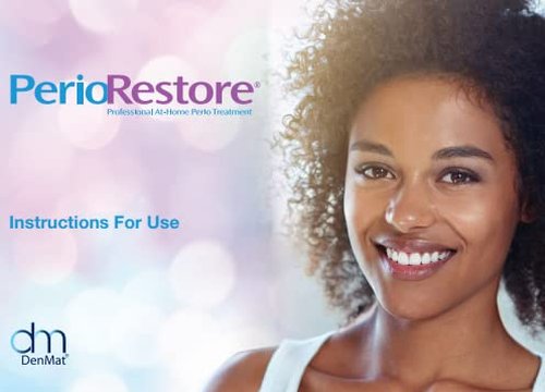 Perio Restore Gel 3 Ounce Tube; 1.7% Hydrogen Peroxide Oral Cleansing Treatment; Oral Cleansing Gel. Includes Two (2) Trays for Ease of Application. Mint Flavor, at-Home Treatment