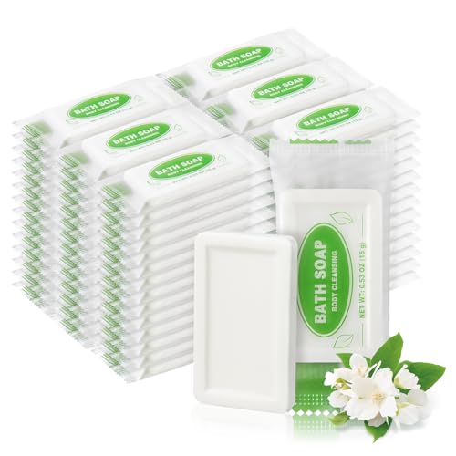 Mini Travel Size Bar Soap Bulk - Pack of 200,Individually Wrapped 0.53 oz/15 grams Small Disposable Hotel Soap Bars for Vacation,Camping,Guest,Homeless,Charity,Church