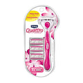 Schick Quattro Womens Value Pack with 1 Razor and 4 Razor Blade Refills