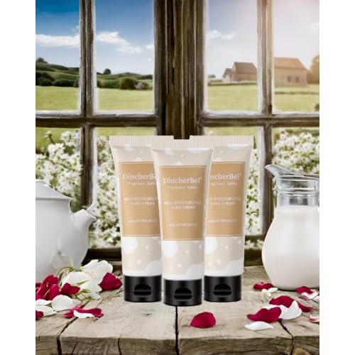 DincherBel 100 Pack Milk Moisturizing Hand Cream Set - Travel Size Non-Greasy Hand Lotion Set for Dry Skin, Instant Moisturizing Hand Cream for Women, 1.0 oz/30 ml