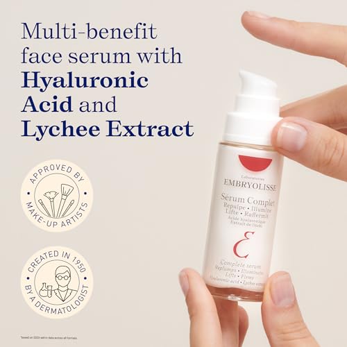 Embryolisse Complete Serum. Advanced Hydrating Formula With Hyaluronic Acid. Replumps, Illuminates, Lifts, Firms, 1.01 Fl Oz