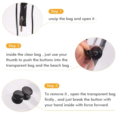 3 Packs Clear Beach Tote Bag Accessories suitable for Bogg Bag Insert Bag with 2 Hooks Key Holder Travel Cellphone Makeup Bags Toiletry Brush Organizer Cosmetic Divider Storage Inner Pouch -Black