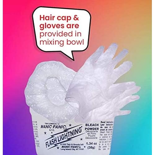 MANIC PANIC Flash Lightning Hair Bleach Kit - 40 Volume Developer + Bleach Powder - Lifts Hair Color Up to 7 Levels - Lightener for Extra Dark Shades - Vegan & Cruelty-Free (3 Pack)