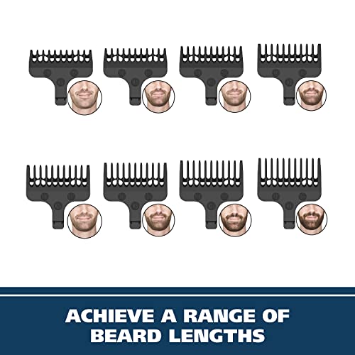 Wahl Aqua Blade¢ç Rechargeable Wet/Dry Lithium-Ion Deluxe Beard Trimmer for Men - Interchangeable Heads for Detailing, Hair, Mustache and Body Grooming - Model 9899-100
