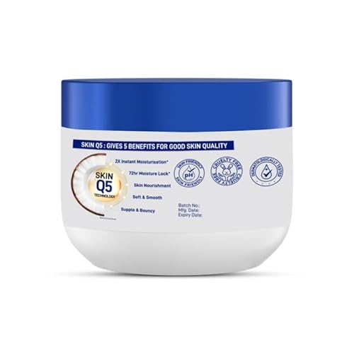 Parachute SkinPure Moisturising Cream, Body and Face Moisturiser for Normal to Dry Skin, Body Cream with Coconut milk and Ceramides, Daily Moisturiser, 72hr moisture lock | 16.9 Fl Oz | pH 5.5