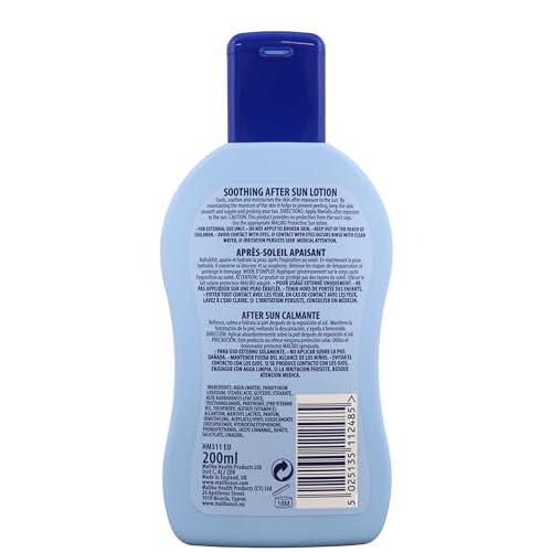 Malibu After Sun Lotion 6.76 fl oz ? Cooling Aloe Vera & Vitamin E Moisturizer for Sunburn Relief, Hydrating Post Sun Care for Face & Body, Fast-Absorbing, Made in UK