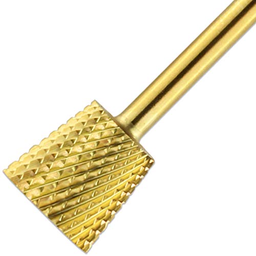 Pana 3/32" 4 Week Backfill Nail Carbide Bit - for Electric Dremel Drill Machine (Medium, Gold (Inverted Backfill))