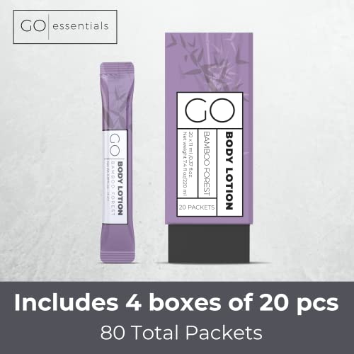 Go Essentials Travel Lotion Packets ? Single Use Body and Hand Lotion for Hydrated Skin and Travel Size Toiletries - Bulk Travel Size Lotion Packets.