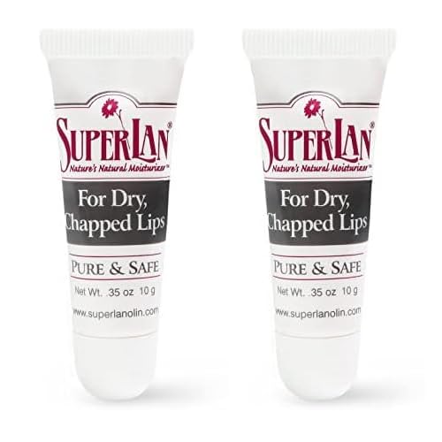 Lanolin Lip Balm 2 pack - Lip Repair for Hot/Dry Weather - Natural lanolin nipple cream - Lip Moisturizer for cracked lips - Hydrating lip care - pure jojoba oil - Chap stick For Men & Women 0.70 Oz
