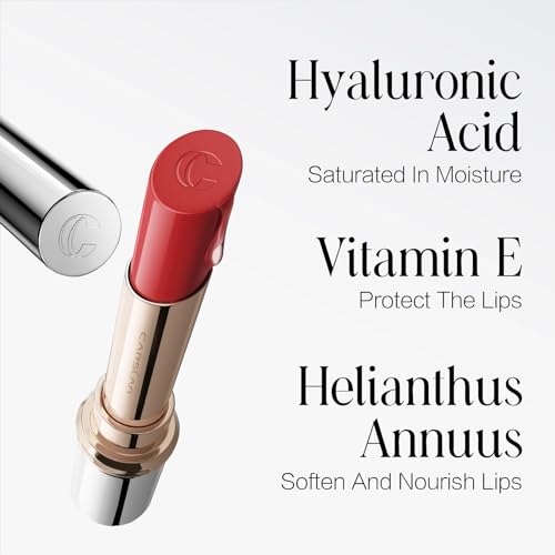 CARSLAN Flood Kissed Lipstick, Hydrating Lip Color Makeup, Natural Lip Gloss Finish with Hyaluronic Acid Formula, Shiny, Smooth, W03