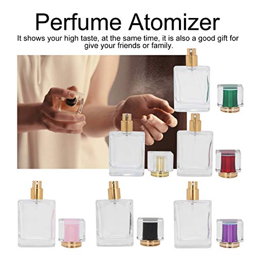 Sonew 6Pcs Glass Refillable Spray Bottle, Empty Perfume Bottle Atomize Cosmetic for Travel or Home DIY (50ml)