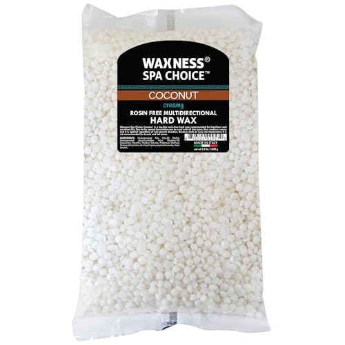 Waxness Spa Choice Assorted Hard Wax Beads 2.2 lb 1 kg Pack of 3 - Mango, Coconut, Baby Blue