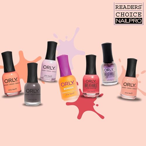 Orly Bonder | Nail Polish Base Coat | Rubberized Basecoat for Long-Lasting Manicures & Pedicures | Non-Toxic | 0.6 fl oz