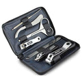 Seki Edge Adonis Grooming Kit (G-3022) Mens Grooming Kit - 7 Piece Manicure & Pedicure Nail Kit with Nail Clippers, Nail Nippers, Nose Scissors, Nail File, & Tweezers in Travel Case