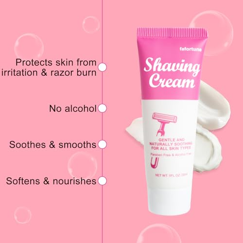 Womens Shaving Cream Bulk Travel,1fl oz/30ml Shave Gel for Women,Care Dry Skin Womens Shave Gel for Travel Guests(Jasmine,Pack of 10)