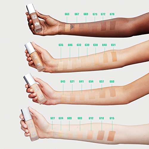 3INA The 24H Matte Foundation ? Long-Wear, Medium-to-High Buildable Coverage Liquid Foundation Makeup ? Waterproof and Lightweight ? 654 ? 1.01 oz