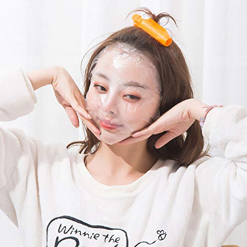 Beaupretty 400Pcs DIY Facial Sheet: Plastic face paper sheet - Precut Plastic Facial Cover for Home and Salon Clear