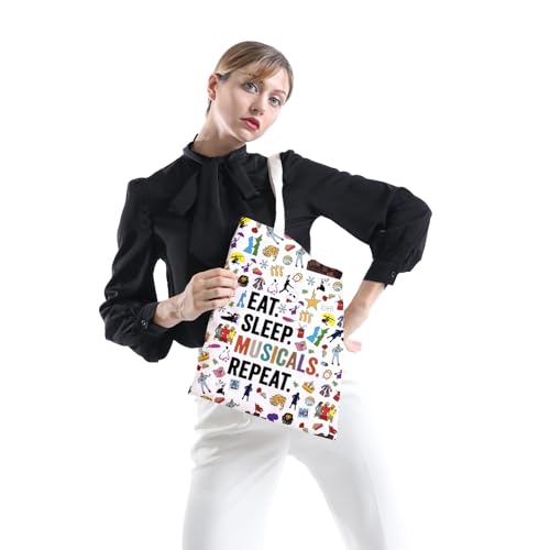 POFULL Musical Acting Gift Musical Theatre Gift Eat Sleep Musicals Cosmetic Bag