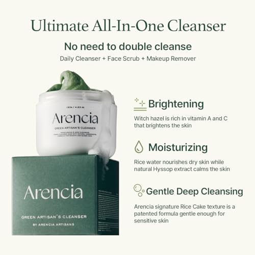 Arencia Glass Skin Care Duo [Korean Rice Mochi Facial Cleanser + Glow Hyssop Overnight Mask Serum]