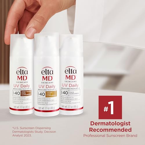 EltaMD UV Daily Face Sunscreen Moisturizer with Zinc Oxide, Daily Face Moisturizer with SPF, Great for Dry, Combination, and Normal Skin