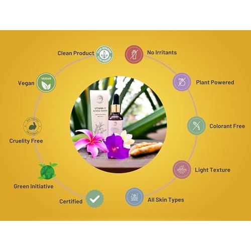 Vitamin C Face Serum - Brightening, Hydrating, Glowing Skin with Hyaluronic Acid, Turmeric, Vitamin E, Green Tea Extract, Anti Aging Facial Serum for Fine Lines & Wrinkles ? 1 Fl Oz