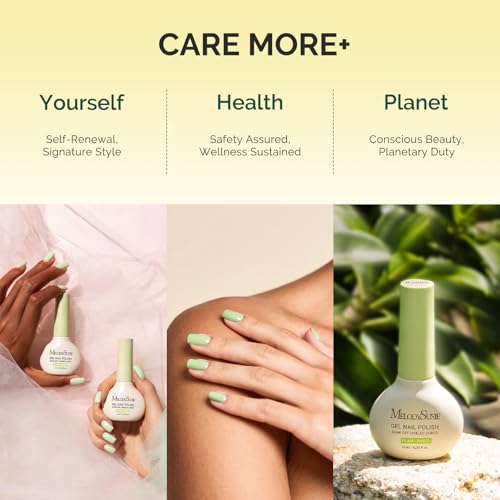 MelodySusie Plant Based Gel Nail Polish Set,Spring and Summer Macaron Colors,Hema Free,Soak Off UV LED Gel Polish Nail Art Manicure Salon DIY at Home 8Pcs 10ml/0.34 fl oz