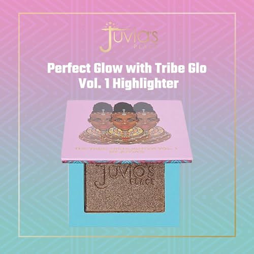 Juvia's Place - Tribe Highlighter Vol. 1 - Glow Highlighter Face Makeup Powder - Shimmering Glow Finish perfect for cheekbones, Radiant Mineral Shimmer, Illuminating Powder