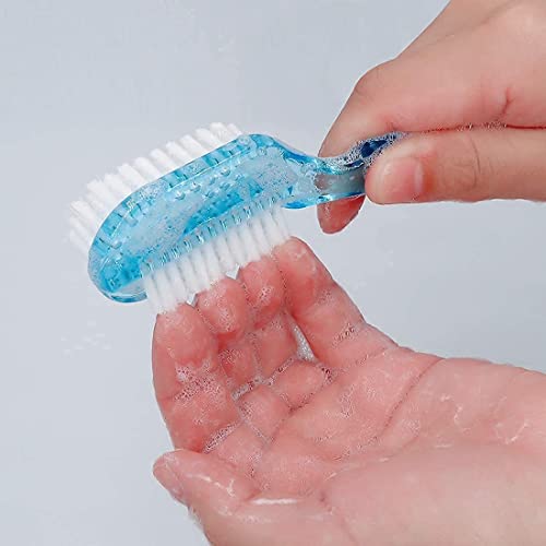 Nail Scrub Brush Handle Grip Foot Brush Fingernail Brush Soft Stiff Bristles Scrubber Nails Toes Cleaning Brush for Men Women Kids,8 PCS