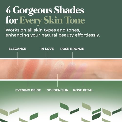 Dr. Lily Ros- All-Natural Blush, Bronzer & Shimmer ? Plant Based No Harsh Chemicals, No Parabens or Synthetic Fragrances 100% Natural Formula Safe for Sensitive Skin (Evening Beige)