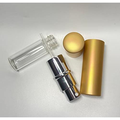 20 Pack Set 10ML Protable Refill Bulk Atomizer Spray Travel Perfume Bottle Hydrating Empty Bottle (20Pack Metal Gold)