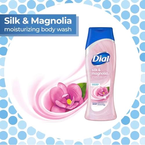 Dial Moisturizing Body Wash - Silk & Magnolia - Net Wt. 16 FL OZ (473 mL) Per Bottle - Pack of 2 Bottles