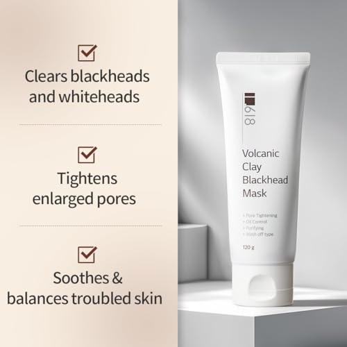 1.618 Volcanic Clay Mud Mask | Korean Style Pore & Sebum Clay Mask | Fast-Drying, Wash off type, 4.23oz