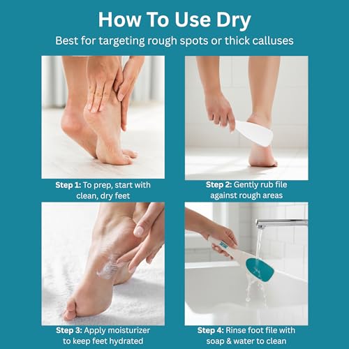 Trim Neat Feet Foot Care Implements Nano Glass Foot File, Hard Skin Remover for Feet, Manual Scraper, Callus Remover, Removes Dead Skin, Smooth Foot Health, Durable Pedicure Tool, Wet Or Dry, 1 Count