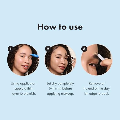 HERO COSMETICS Mighty Shield¢â Liquid Patch Invisible Blemish Protectant for Pimples, Zits, and Blemish Wounds. Fast-Drying and Protects Blemishes from Makeup, Sunscreen