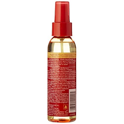 Creme of Nature Argan Oil Anti Humidity Gloss & Shine Mist With Heat Protection, Smooth & Shine Hair Polisher With Anti Frizz Control, 4 Fl Oz Each