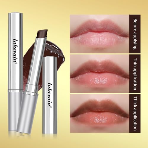 Honey Lipstick Tinted Lip balm, Hydrating Nourishing Sheer Formula Lipstick, Natural Glossy Finish (1 PC BLACK + 1 PC PINK)