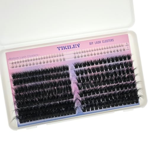 Fluffy Lash Clusters Cat Eye Faux Mink Eyelash Clusters with Bottom Lash Clusters 100D 200D Individual Lashes D Curl Mega Volume Eyelash Extension Clusters 10-22mm