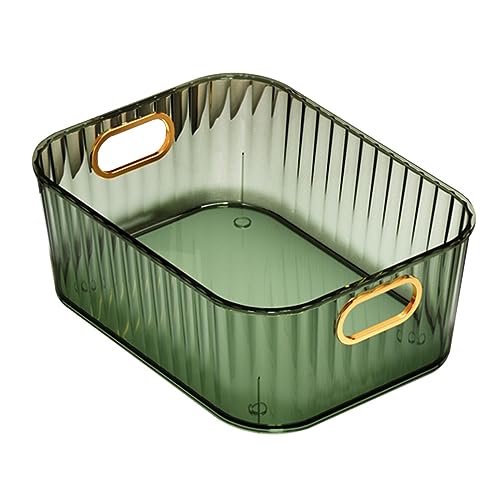 Lurrose Makeup Cosmetic Storage Box Desktop Organizer for Skincare and Small Sundries 10.86X8.22X3.93 Inch Clear Makeup Organizer without Lid
