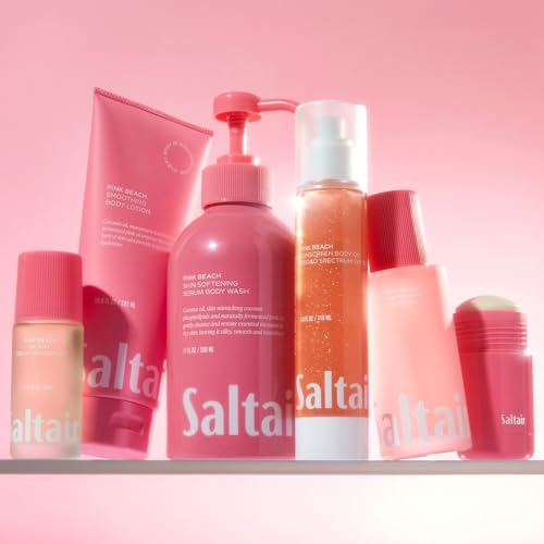 Saltair Body Oil - Luxurious Pink Beach After Shower and Bath Oil for Women and Men. Botanical, Non-Greasy, Well-Absorbing Moisturizer for Hydrating Dry Skin ? 4oz Pump Bottle (Pack of 2)