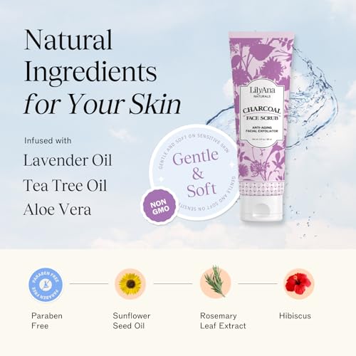 Ebanel Bundle of Gentle Exfoliating Face Scrub Peeling Gel 4.12 Oz, and 15 Pack Collagen Face Mask