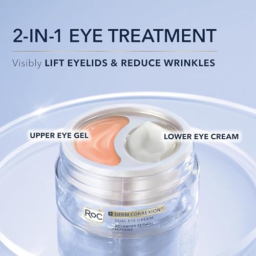 RoC Derm Correxion Bundle: Fill & Treat Advanced Retinol Serum, Wrinkle Filler Treatment with Hyaluronic Acid, 15ml + RoC Derm Correxion Dual Eye Cream with Advanced Retinol & Peptides, 0.68oz