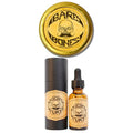THE VINTAGE GROOMING CO. Bare Bones Medium Hold Mustache Wax and Night Fury Mustache Wax Remover Oil Set