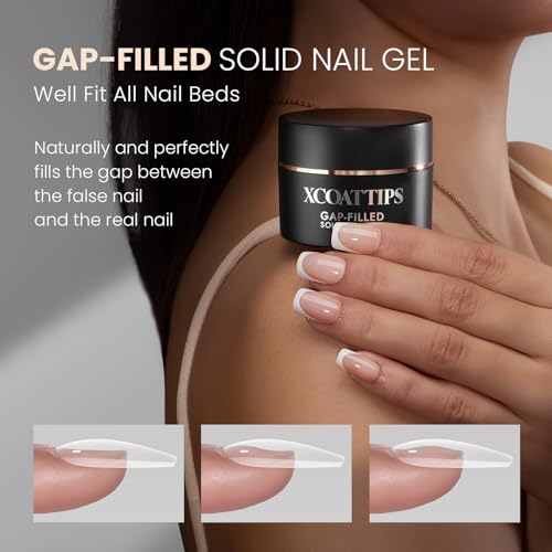 BTArtboxnails XCOATTIPS Builder Gel Top Coat and Gap-Filled Solid Nail Glue Set